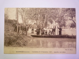 2019 - 3327  BEDARRIDES  (Vaucluse)  :  Inondations De NOV 1907  -  Quartier De La GARE  -  Belle Animation   XXX - Bedarrides