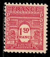 FRANCE 625** 1f50 Rose Arc De Triomphe - 1944-45 Arco Del Triunfo