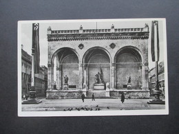 3. Reich Echtfoto AK München Feldherrnhalle Mit Halenkreuz Fahnen Nr. 815 Verlag Carl Krueck - Muenchen