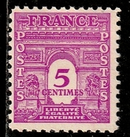 FRANCE 620 * 5c Lilas-rose Arc De Triomphe - 1944-45 Arc De Triomphe