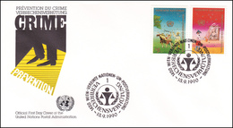 UNO Wiena 1990 -CRIME - Storia Postale