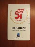 Tamura Phonecard,51 Years Of Republic Indonesia,used - Indonesien