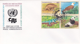 UNO New York 1995 - CITES, Animals, Birds, Mammals - Lettres & Documents