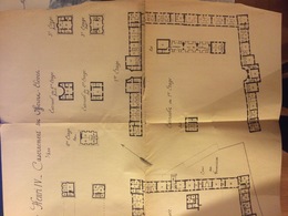 Rare : Plan Du Casernement Du Quartier Henri IV De Fontainebleau - Document Presque Séparé En 2 Horizontalement - Architecture