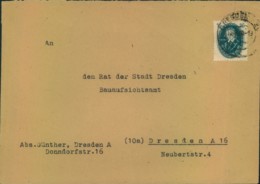 1950, 16 Pfg. Akadenie Auf Ortsbrief DRESDEN - Covers & Documents