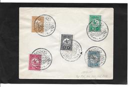 1908-1911 Yvert 145-149 Obl Sur Lettre - Briefe U. Dokumente