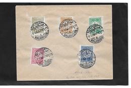 1908-1911 Yvert 144-148 Obl Sur Lettre Obl Salonique - Storia Postale