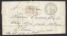 1861 LAC - MOUTIERS TARENTAISE ( SAVOIE ) A TURIN ( ITALIE ) - APRÉS LE DÉPART - 1849-1876: Klassik