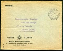 SUISSE - LETTRE OBL. " FELDPOST / POSTE DE CAMPAGNE N° 11, LE 30/10/1917 " - TB - Annullamenti