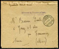 SUISSE - LETTRE OBL. GRINDELWALD LE 3/7/1918 & " INTERNEMENT DES PRISONNIERS DE GUERRE / GRINDELWALD - SUISSE " - TB - Oblitérations