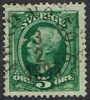 PKXP No 50 B 3 2 1893 On1891. Oscar II. 5 öre Blue Green (Michel 41a) - JF164391 - Oblitérés