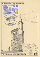 Carte  Locale  1er  Jour  JOURNEE  Du  TIMBRE    ORLEANS   1991 - Giornata Del Francobollo