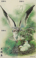 PUZZLE De 4 TC Chine - ANIMAL - OISEAU Rapace - BALBUZARD - OSPREY EAGLE BIRD Phonecards Telefonkarten - BE 4503 - Puzzle