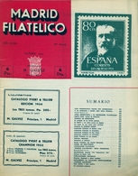 1954 . MADRID FILATÉLICO , AÑO XLVIII , Nº 555 / 10 , EDITADA POR M. GALVEZ - Spaans (vanaf 1941)