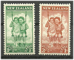 New Zealand 1942 Health: Girl And Boy On The Swing   Mi 273-274 MNH(**) - Neufs