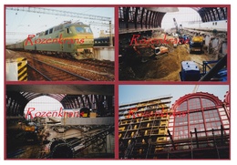 Lot Van 4 Originele Foto's Station Antwerpen Centraal (1999-2000) Voor En Tijdens Afbraakwerken Railway Gare Photo - Antwerpen