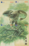 PUZZLE De 4 TC Chine - ANIMAL - OISEAU Rapace - AIGLE AUTOUR - EAGLE BIRD Phonecards Telefonkarten - 4510 - Puzzles