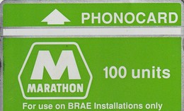 REINO UNIDO. Marathon - BRAE (green/white). 100U. 07/1993. 505D. CUR-009c. (641) - Other & Unclassified