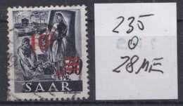 1947 Saar Freimarken Berufe Und Ansichten - 10 Fr Auf 50 Used -MI 235 Z II I - Gebraucht