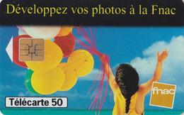 Télécarte France - JEU - BALLOON & Pub FNAC - Balloon Chip Phonecard - 244 - Jeux