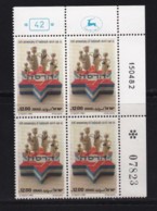 ISRAEL, 1982, Cylinder Corner Blocks Stamps, (No Tab), Star Of David - Hadassah, SGnr. 866, X1090 - Nuevos (sin Tab)