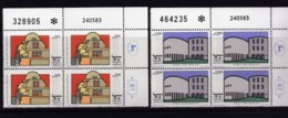 ISRAEL, 1983, Cylinder Corner Blocks Stamps, (No Tab), New Year - Synagoge, SGnr. 907-910, X1093 - Neufs (sans Tabs)