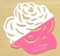Carte Parfumée Perfume Card EAU DE CARTIER GOUTTE DE ROSE * CARTIER - Modernes (à Partir De 1961)