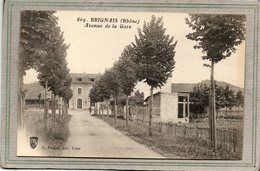 CPA - BRIGNAIS (69) - Aspect De L'avenue De La Gare Au Début Du Siècle - Brignais