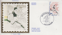 Enveloppe  FDC   1er  Jour   MONACO   Coupe  Du   Monde   De  Football   MEXIQUE   1986 - 1986 – Mexico