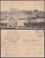 FRANCE GUERRE 14-18 CP "COMMISAIRE MILITAIRE GARE DE LYON-PERRACHE " 1917 (VG) DC-5051 - Francobolli Di Guerra