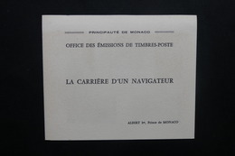 MONACO - Document Offert Par La Poste Aux Abonnés " La Carrière D'un Navigateur " - L 48951 - Briefe U. Dokumente