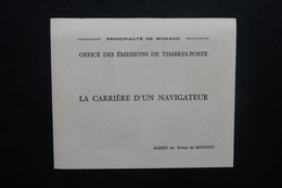 MONACO - Document Offert Par La Poste Aux Abonnés " La Carrière D'un Navigateur " - L 48951 - Cartas & Documentos