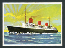 FRENCH LINE - PAQUEBOT NORMANDIE - PETITE CARTE NON PUBLICITAIRE (Espagne) - Bateaux