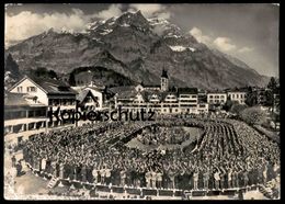 ÄLTERE POSTKARTE GLARUS ÖFFENTLICHE LANDSGEMEINDE-VEREIDIGUNG Swearing-in Ceremony Kanton Glarus Schweiz Suisse Cpa AK - Altri & Non Classificati