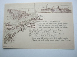 HELGOLAND , Seltene Vorläuferkarte 1890 Mit Marke  Und Stempel - Héligoland