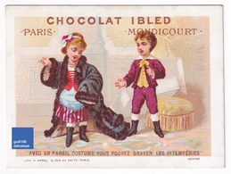Chocolat Ibled Lith. Appel Rare Chromo 1900 Costume Magasin Mode Robe Manteau Tailleur Victorian Trade Card Girl A31-52 - Ibled