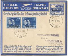 Basutoland Lesotho 1950 Maseru Overprinted South Africa Aerogramme - 1933-1964 Kolonie Van De Kroon