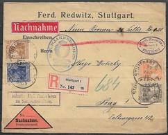 Deutsches Reich - Germania Zensur R - Brief  27.09.1916 / Stuttgart Nach Prag / Siehe Fotos - Briefe U. Dokumente