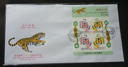 Taiwan New Year's Greeting Year Of The Tiger 1997 Chinese Zodiac Lunar (FDC) - Storia Postale