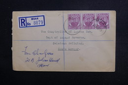 JOHORE - Enveloppe En Recommandé De Muar Pour Kuala Lampur En 1959, Affranchissement Plaisant - L 48999 - Johore