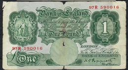 GREAT BRITAIN    P369 1 POUND  1948  #97R   PEPPIATT      VG - 1 Pond