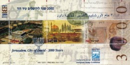 ISRAEL, 1996, Miniature Sheet Stamps, (No Tab), Jerusalem City 3000, SGnr.1296, X804 - Ongebruikt (zonder Tabs)