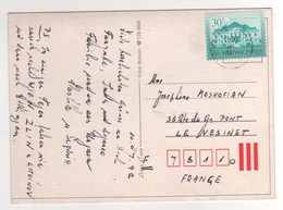 Beau Timbre , Stamp " Chateau " Sur Cp , Carte , Postcard Du 11/07/1992 - Covers & Documents