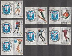 Grenoble 68 Olympic Games Burundi 7 Stamps With Labels 1968 - Winter 1968: Grenoble