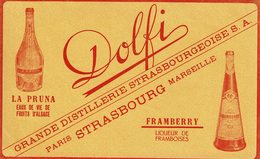 Buvard " DOLFI " Grande Distillerie Strasbourgeoise - La Pruna Et Framberry - Liquor & Beer