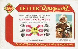 Buvard " Le Club ROUGE & OR " Au Pays Du Renard Blanc - L