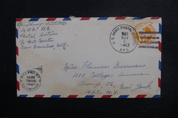 ETATS UNIS - Enveloppe De Soldat En 1943 Par Avion Pour Les U.S.A. Avec Cachet De Contrôle Postal - L 49088 - Marcofilia