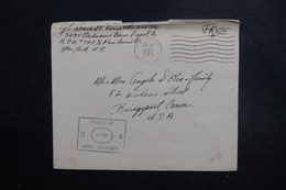 ETATS UNIS - Enveloppe De Soldat En 1944 Par Avion Pour Les U.S.A. Avec Cachet De Contrôle Postal - L 49091 - Marcofilia