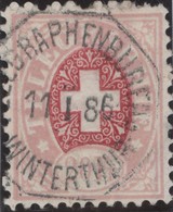 Heimat ZH Winterthur 1886-01-11 Telegraphen-Marke ZU#17 Voll-O - Telegraafzegels
