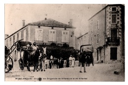 Monflanquin Arrivee Des Diligences De Villeneuve Et De Villereal Reproduction - Monflanquin